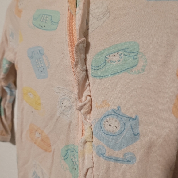 Angel Dear Bamboo footie sleeper convertible cuffs ruffle butt 0-3 months - Picture 2 of 6